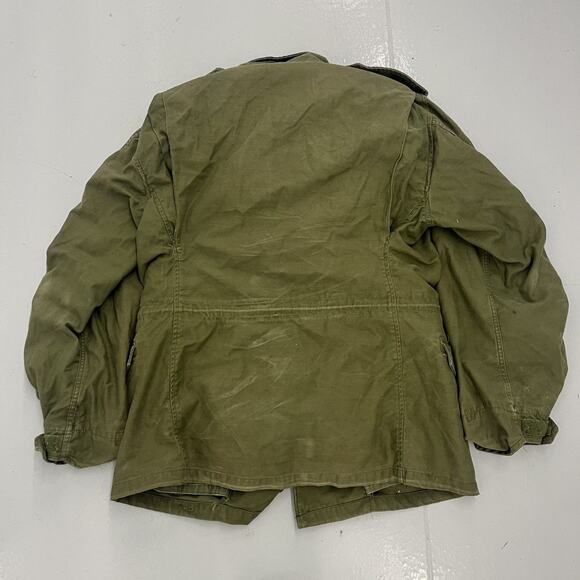 Vintage 50s OG-107 Sateen Military Green Field Jacket - Picture 3 of 5